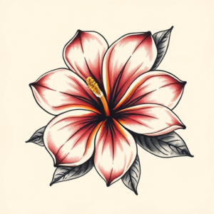 Painterly Plumeria Tattoo