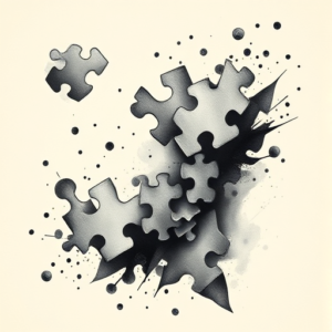 Painterly Puzzle Tattoo