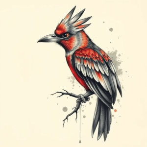 Painterly Quetzal Tattoo