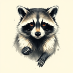Painterly Raccoon Tattoo