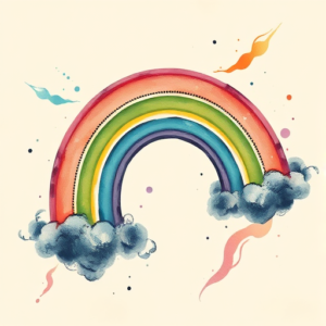 Painterly Rainbow Tattoo