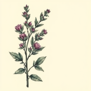 Painterly Rosemary Tattoo