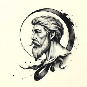 Painterly Saturn Tattoo