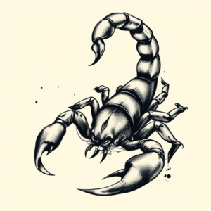 Painterly Scorpio Tattoo