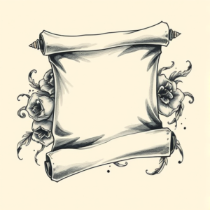 Painterly Scroll Tattoo