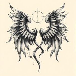 Painterly Seraphim Tattoo