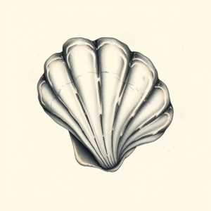Painterly Shell Tattoo