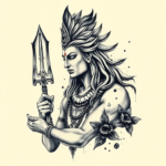 Painterly Shiva Tattoo