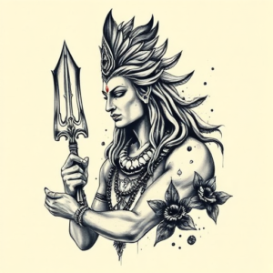 Painterly Shiva Tattoo