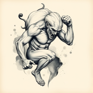 Painterly Sisyphus Tattoo