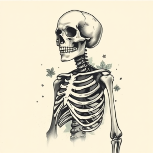 Painterly Skeleton Tattoo