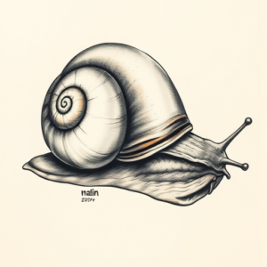 Painterly Snail Tattoo