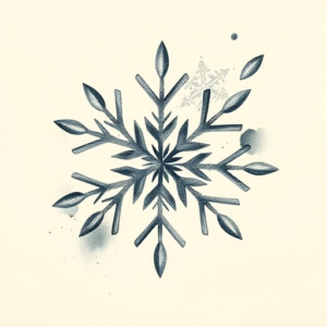 Painterly Snowflake Tattoo