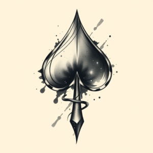 Painterly Spade Tattoo