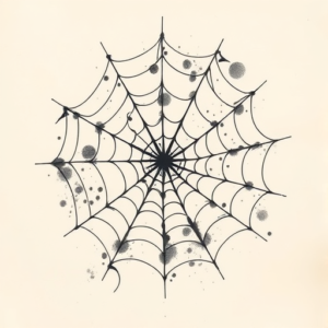 Painterly Spiderweb Tattoo