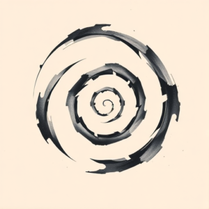 Painterly Spiral Tattoo