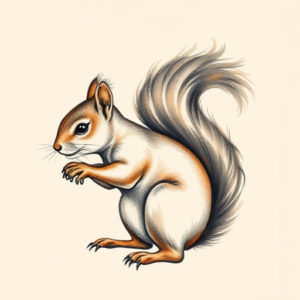 Painterly Squirrel Tattoo