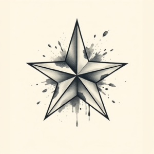 Painterly Star Tattoo