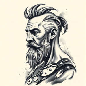 Painterly Stoic Tattoo