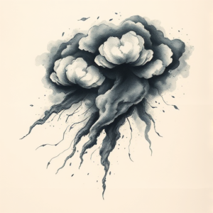 Painterly Storm Tattoo