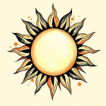 Painterly Sun Tattoo