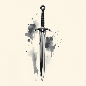 Painterly Sword Tattoo