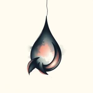 Painterly Teardrop Tattoo