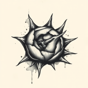 Painterly Thorn Tattoo