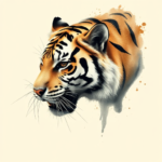 Painterly Tiger Tattoo