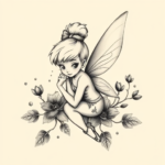 Painterly Tinkerbell Tattoo