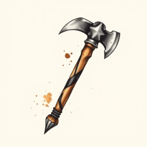 Painterly Tomahawk Tattoo