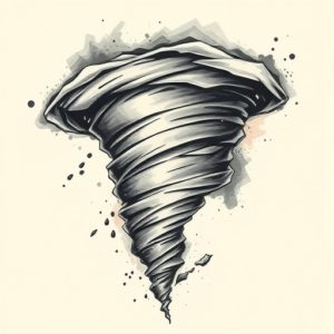 Painterly Tornado Tattoo