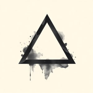 Painterly Triangle Tattoo