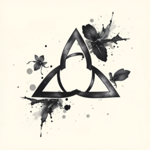 Painterly Triquetra Tattoo