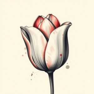 Painterly Tulip Tattoo
