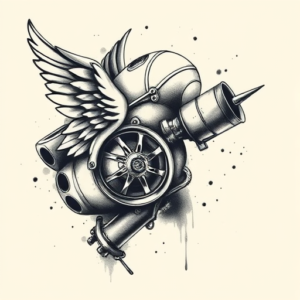 Painterly Turbo Tattoo