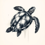 Painterly Turtle Tattoo