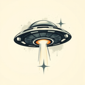 Painterly Ufo Tattoo