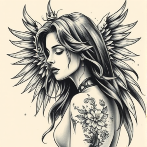 Painterly Valkyrie Tattoo