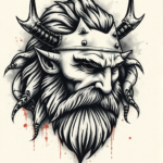 Painterly Viking Tattoo