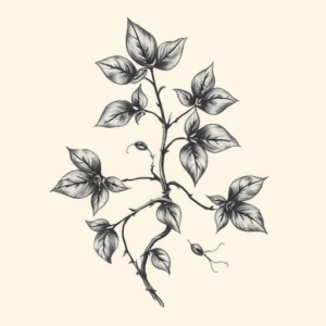 Painterly Vine Tattoo