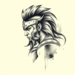 Painterly Warrior Tattoo