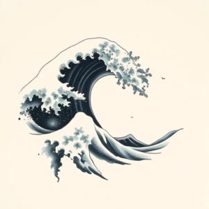 Painterly Wave Tattoo