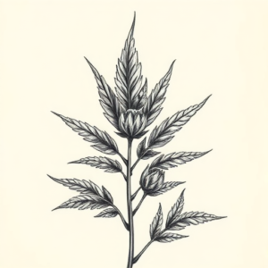 Painterly Weed Tattoo