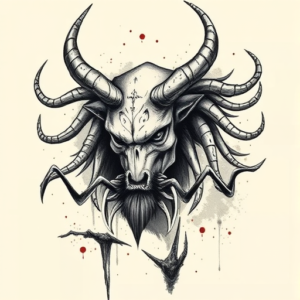 Painterly Wendigo Tattoo