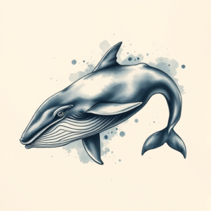 Painterly Whale Tattoo