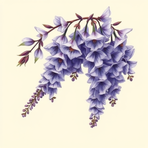 Painterly Wisteria Tattoo