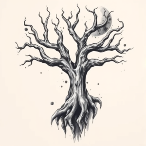 Painterly Yggdrasil Tattoo