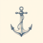 Pastel Anchor Tattoo