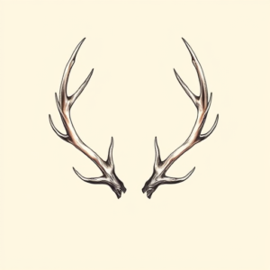Pastel Antler Tattoo